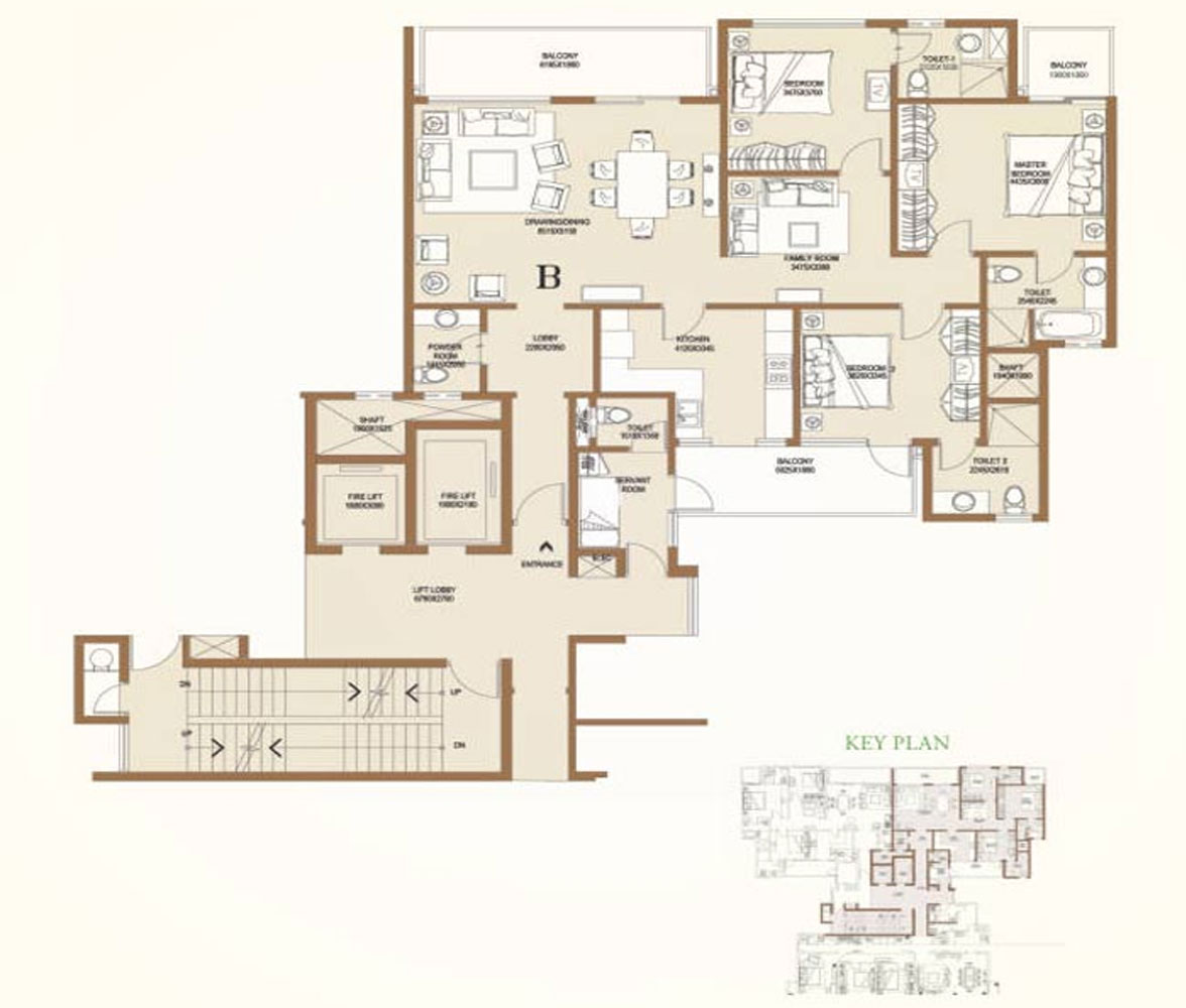 Emaar Emerald Estate 2 BHK + 2T 1280 Sq.ft.